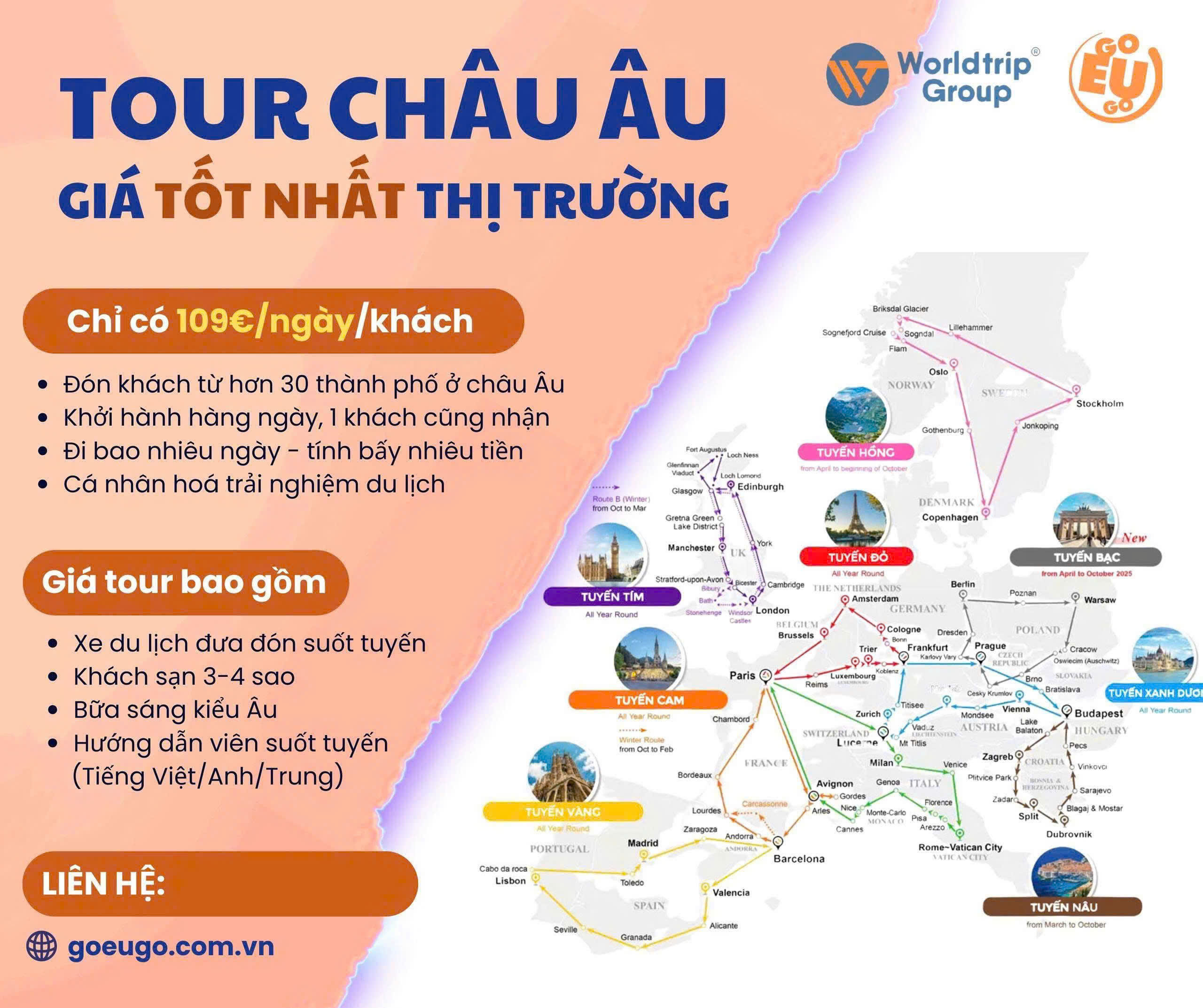 Tour ghép linh hoạt GOEUGO